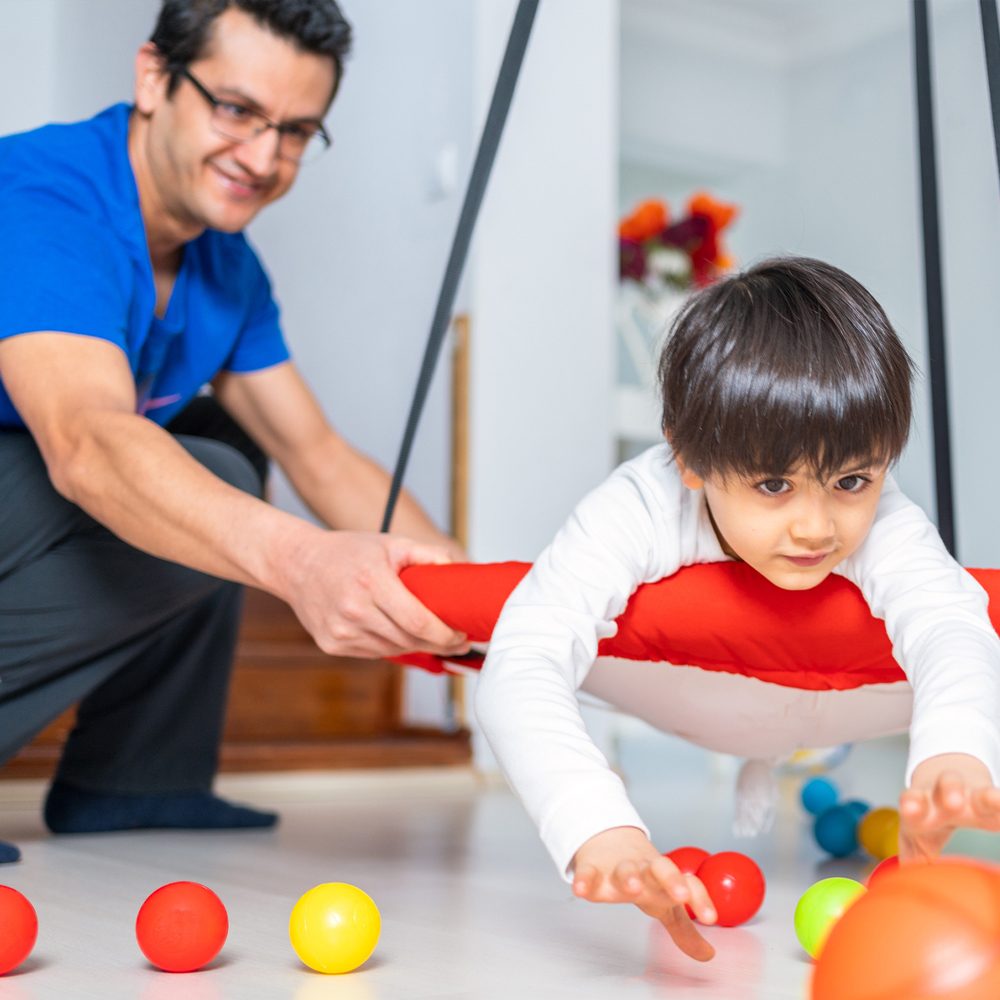 Child in occupational therapy session